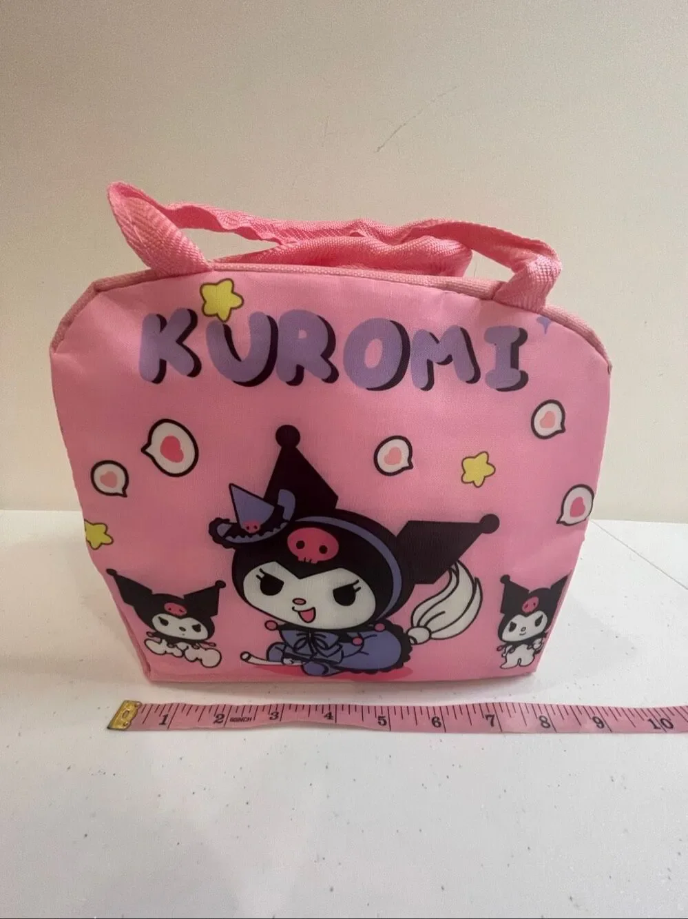 Kuromi lunch bag with fork and spoon set NWT insulated